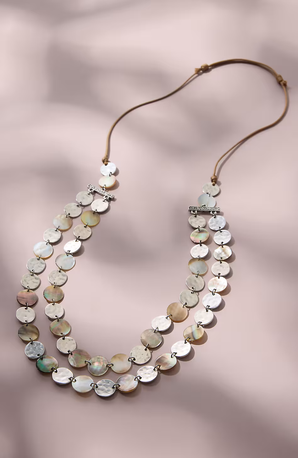 Black Lip Shell & Metal Necklace