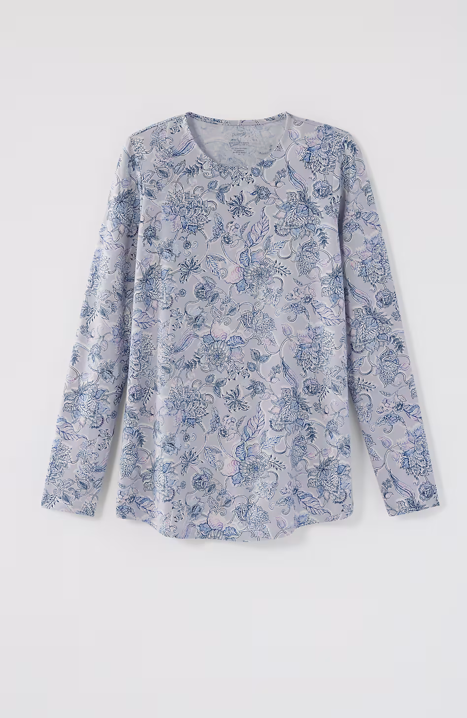 Pure Jill Long-Sleeve Shirttail Tee