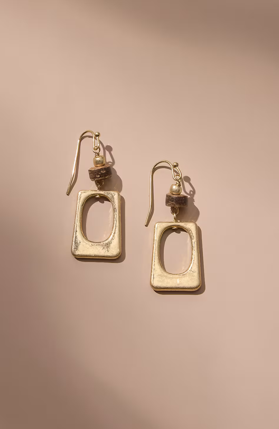 Metal Rectangular Earrings