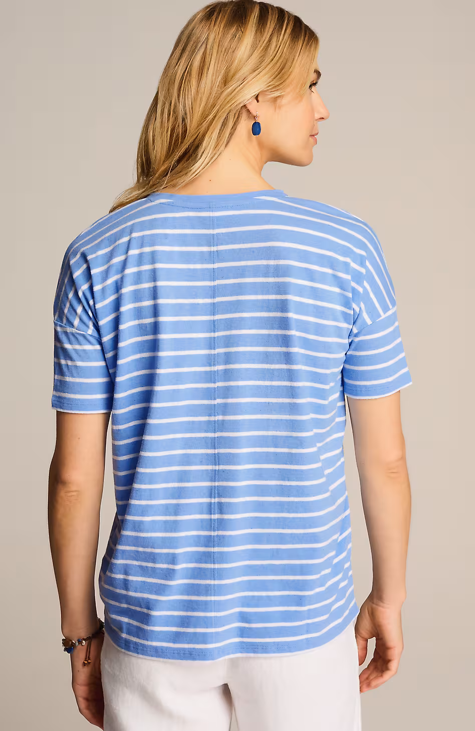 Linen-Blend Relaxed Tee