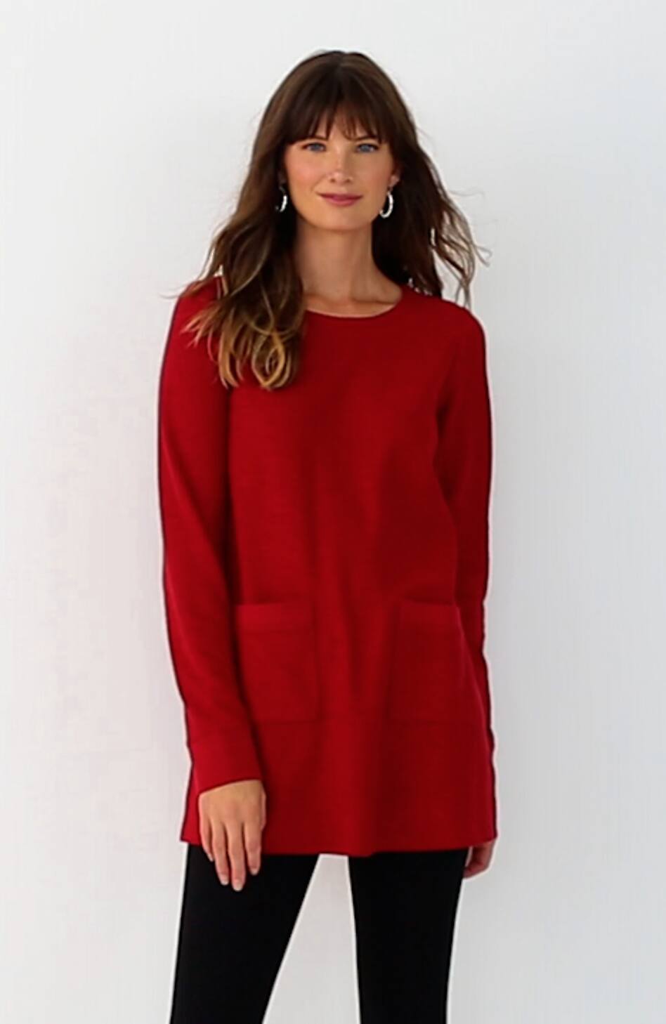 Textured Patch-Pocket Tunic