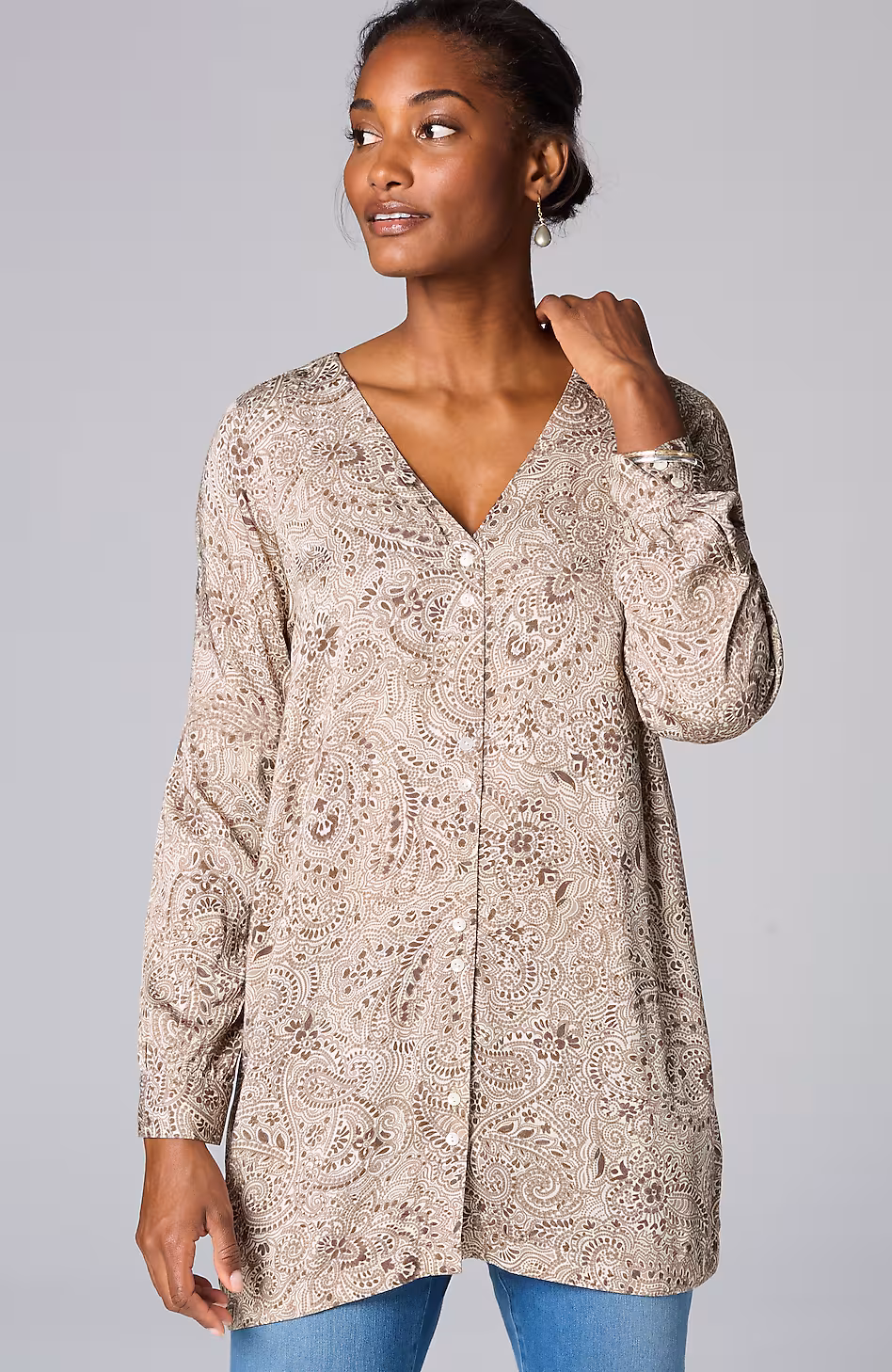 Pure Jill Double-Button Tunic