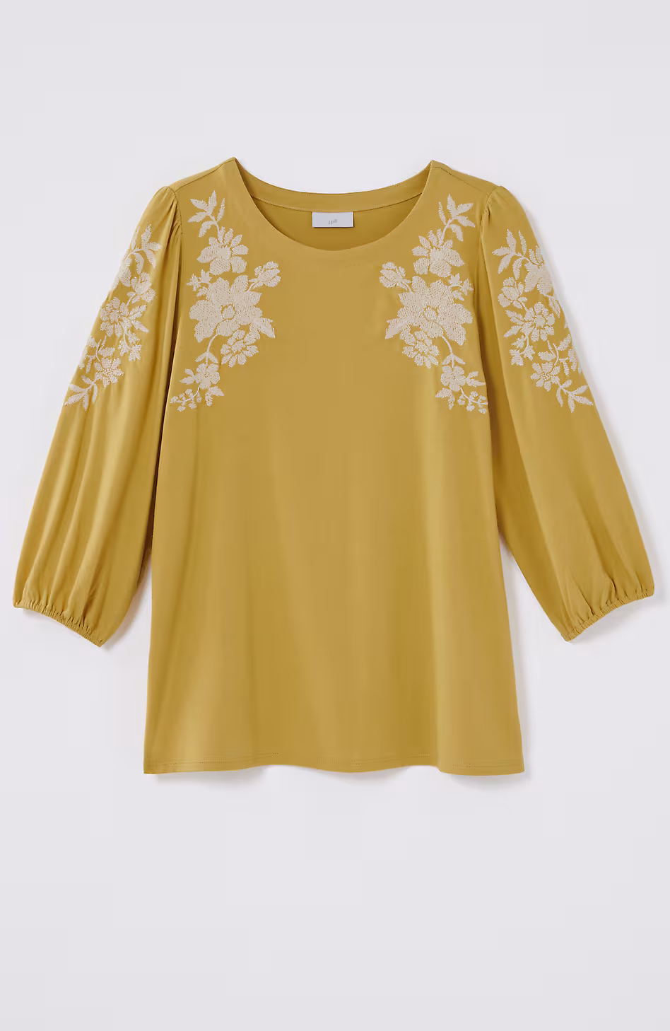 Floral-Embroidered Top
