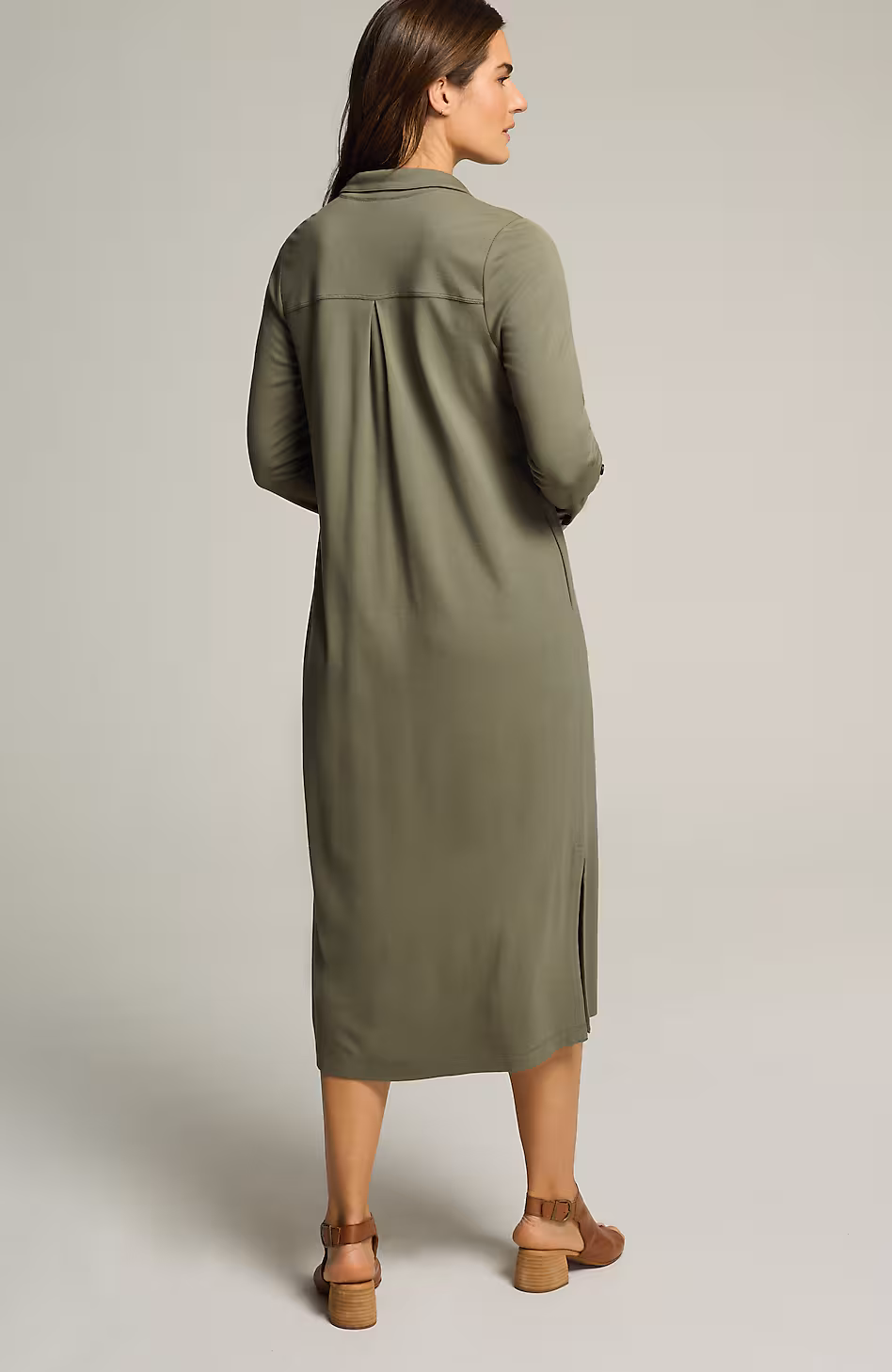 Ponte Knit Shirtdress