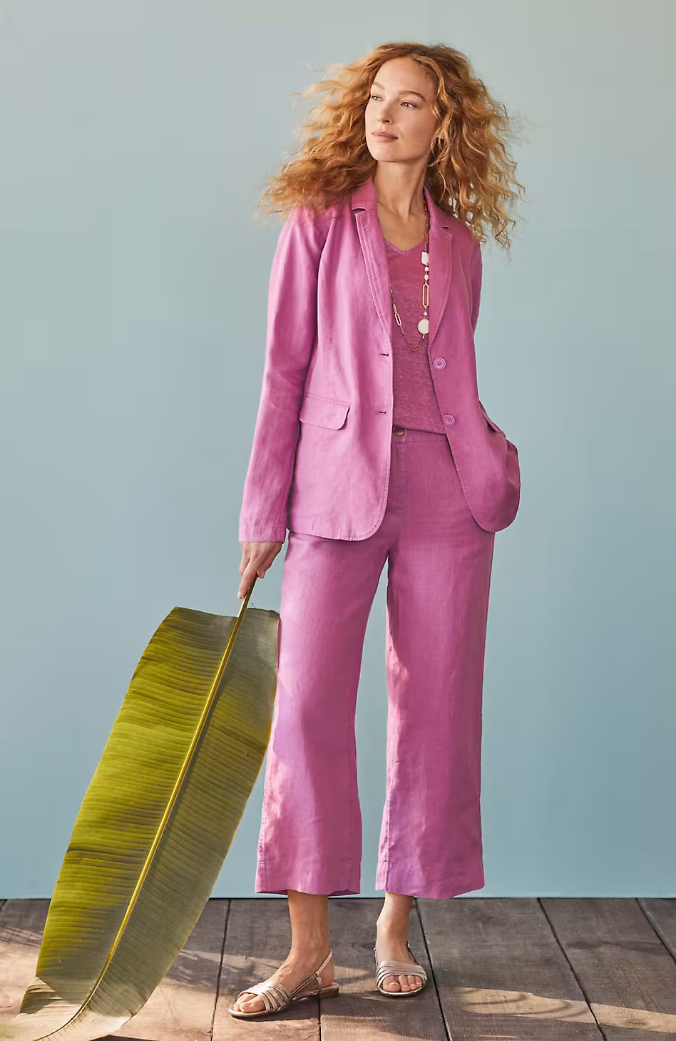 Easy Linen Wide-Leg Crops