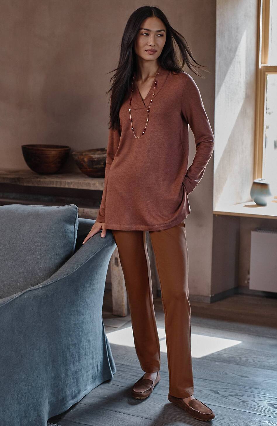 Pure Jill Affinity Slim-Leg Pants