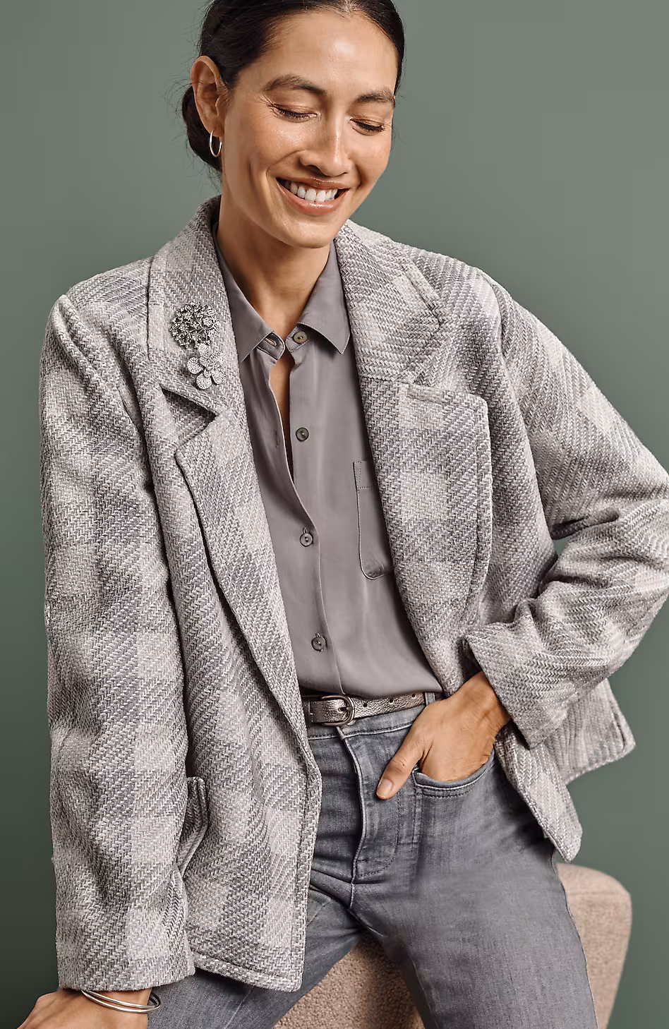 Chenille A-Line Jacket