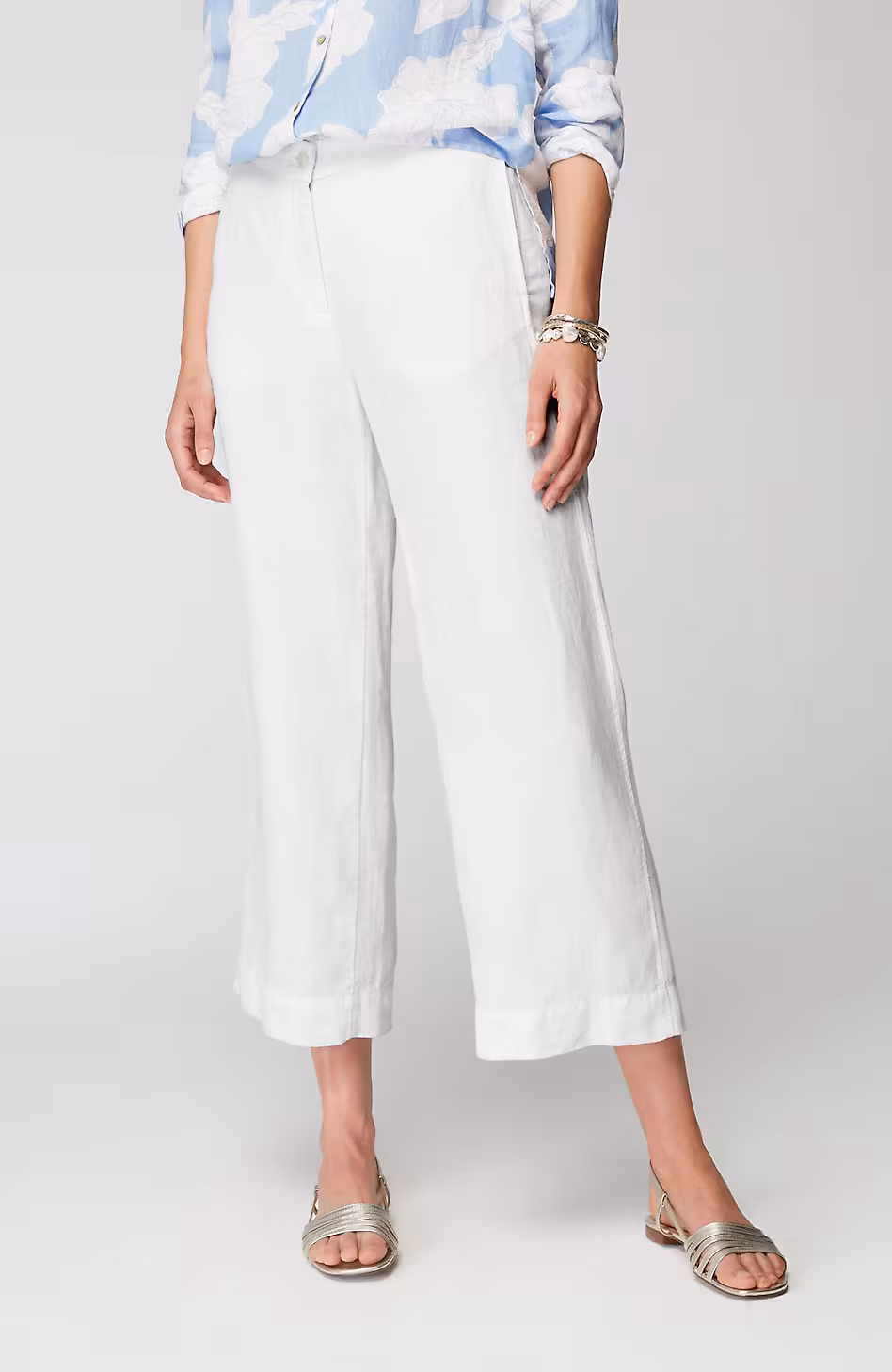 Easy Linen Wide-Leg Crops