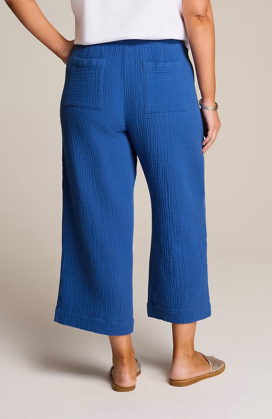 Cotton-Gauze Pull-On Crops