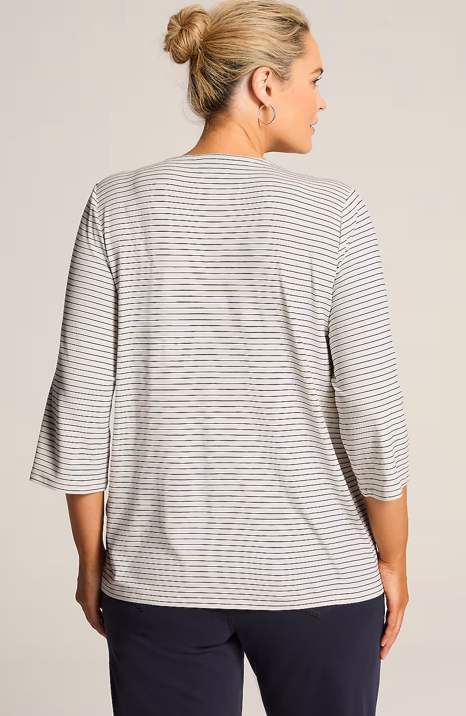 Wearever Buttoned Split-Neck Top