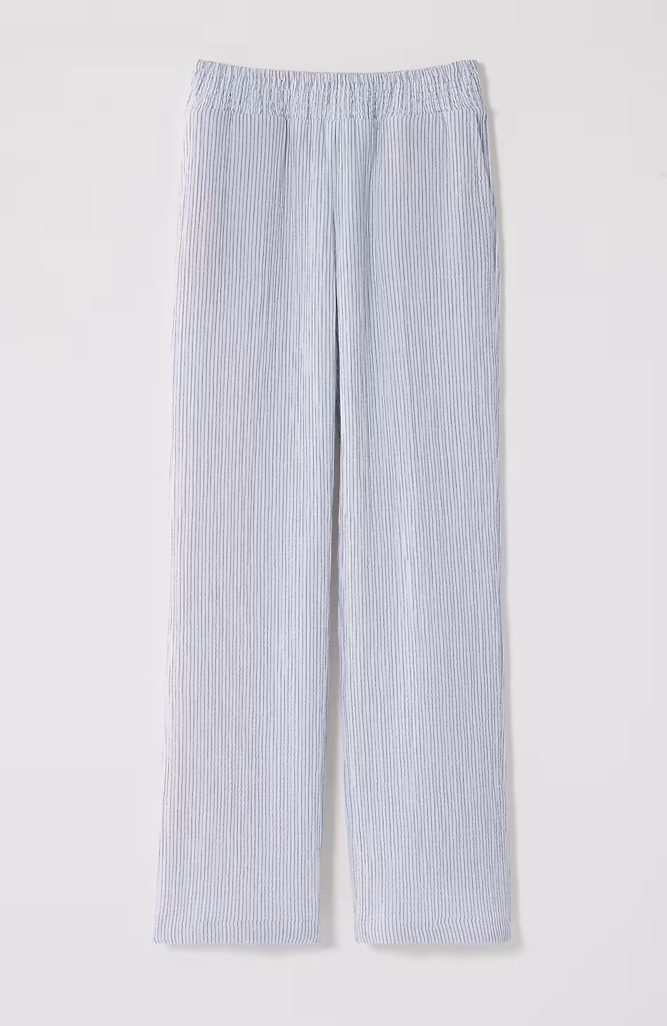 Smocked-Waist Cotton-Gauze Pants