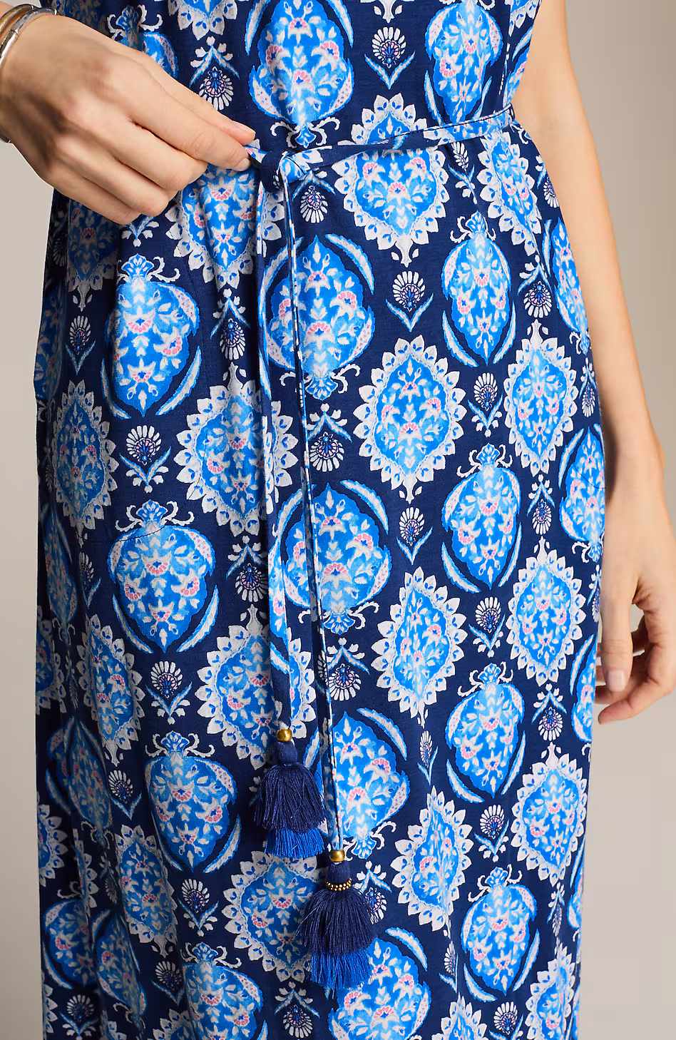 Cap-Sleeve Maxi Dress