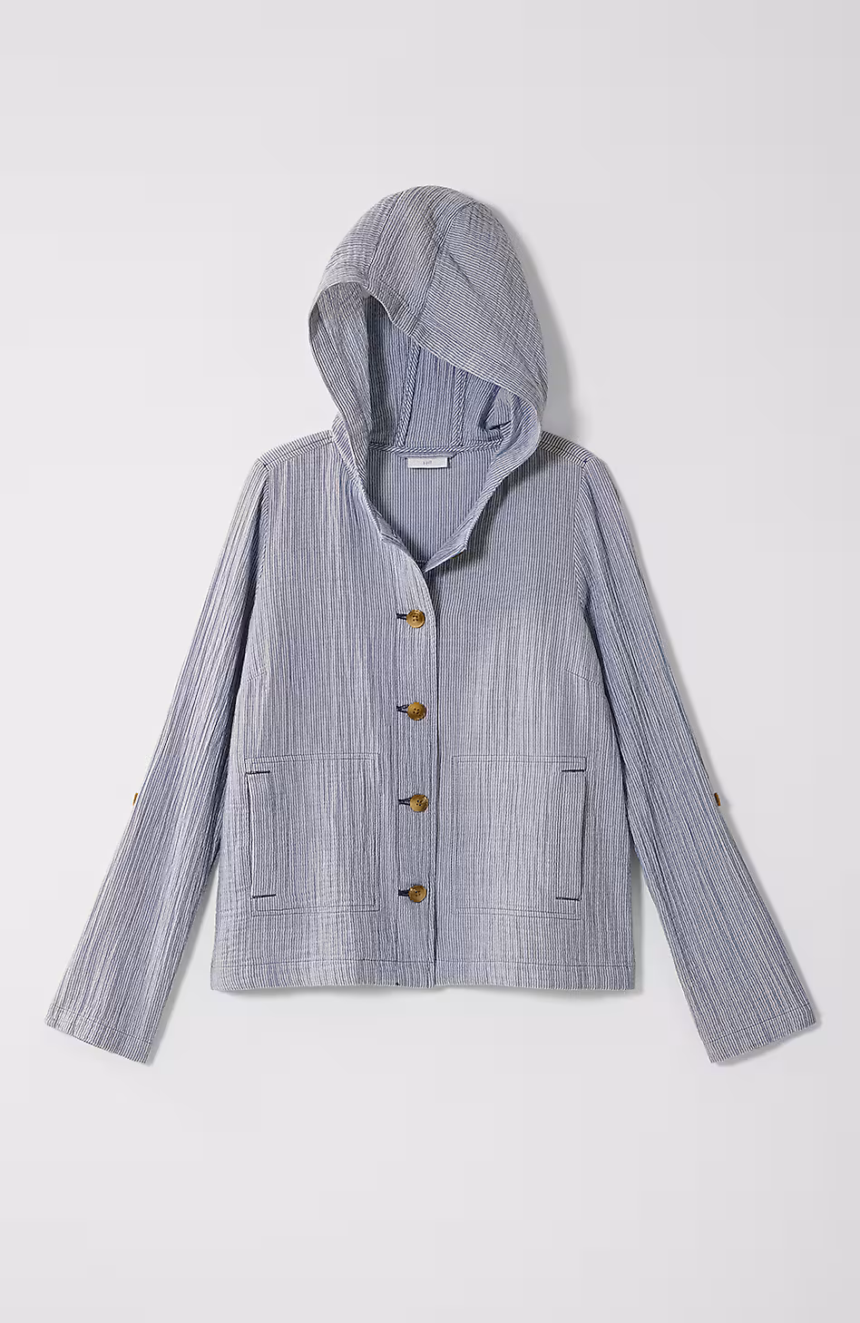 Cotton-Gauze Hooded Jacket