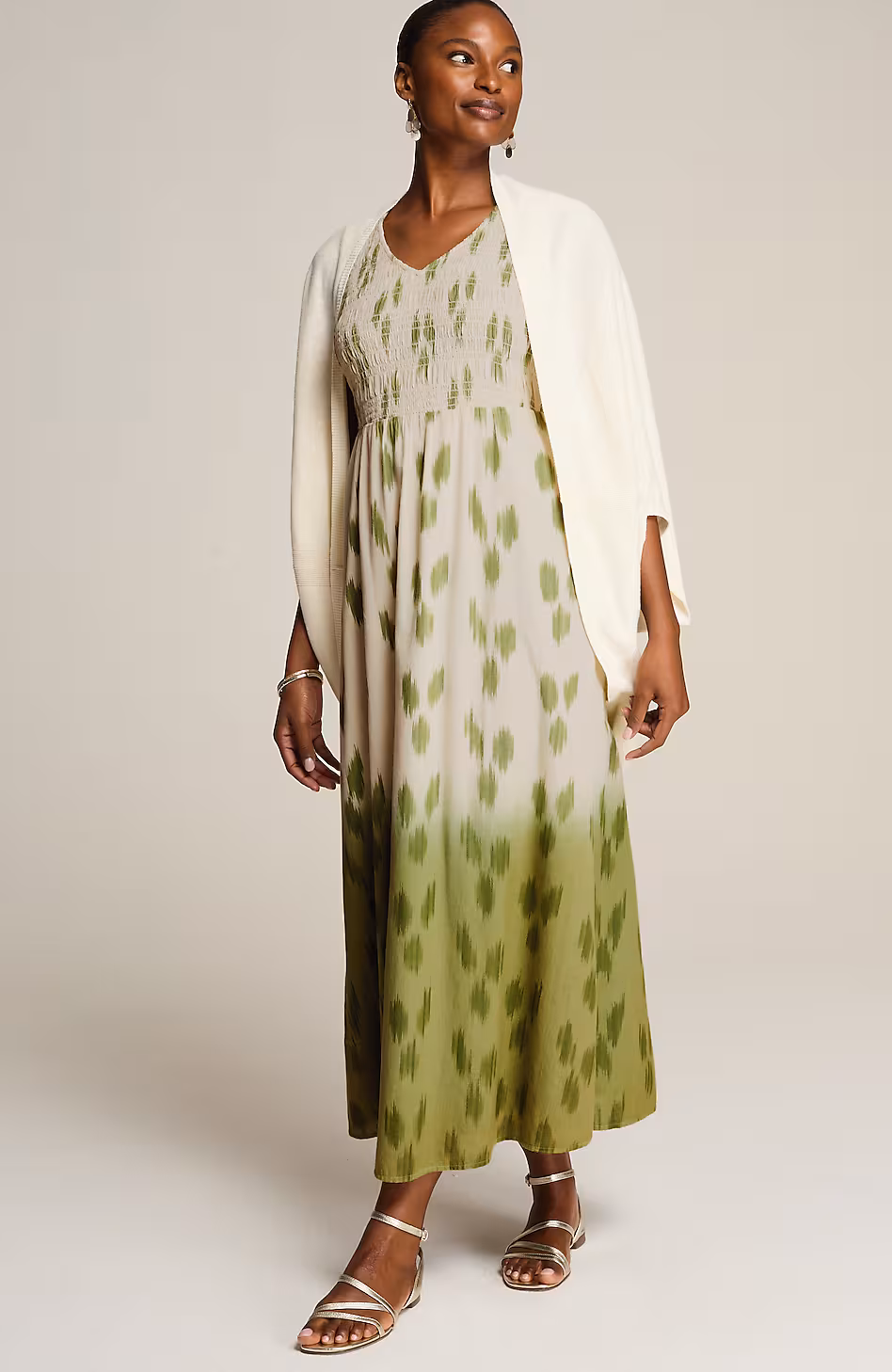 Pure Jill Dip-Dyed Ikat Dress