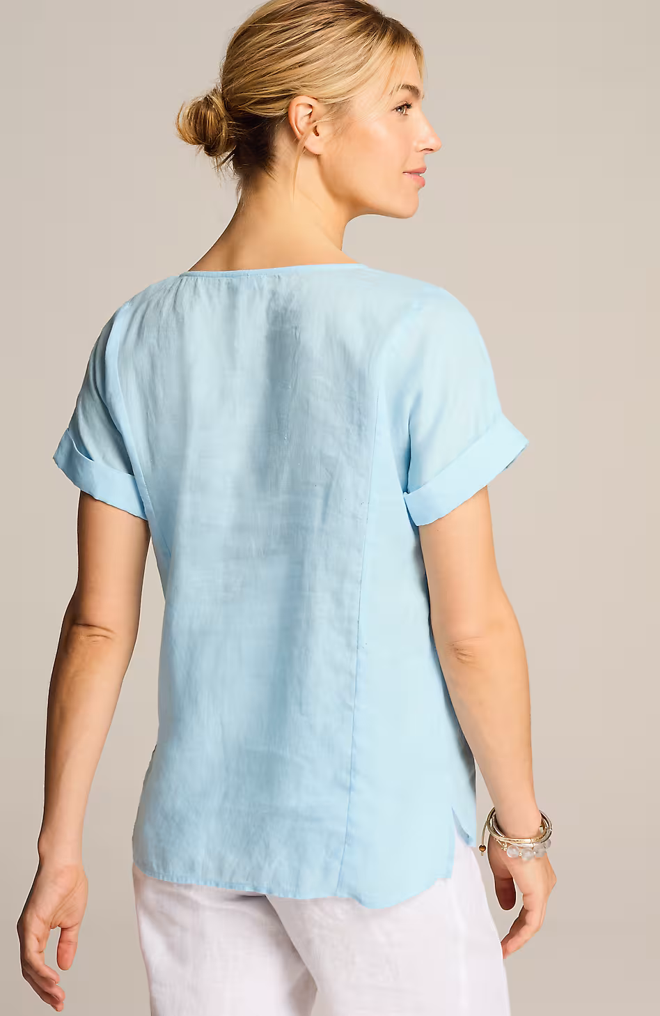 Pure Jill Linen Popover Top