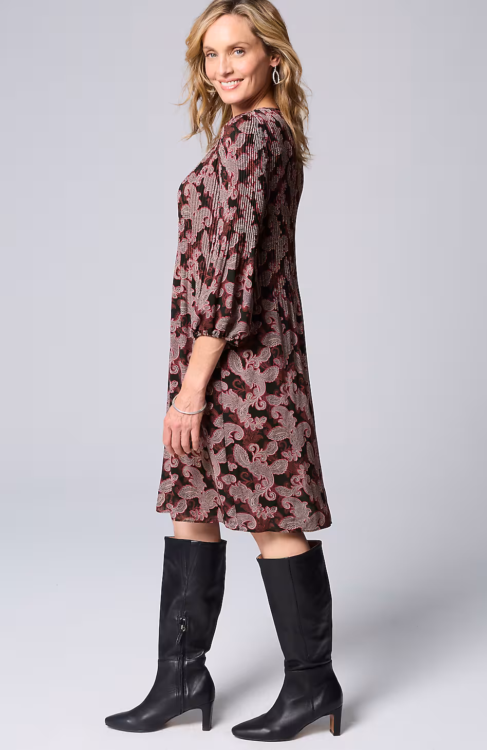 Wearever Sunburst-Pleated Dress