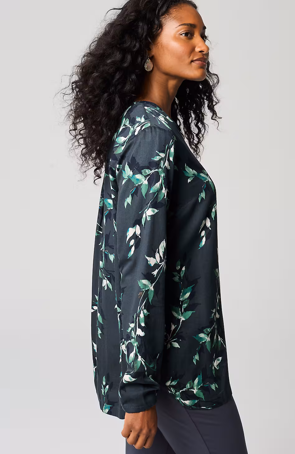 Pure Jill Printed A-Line Top