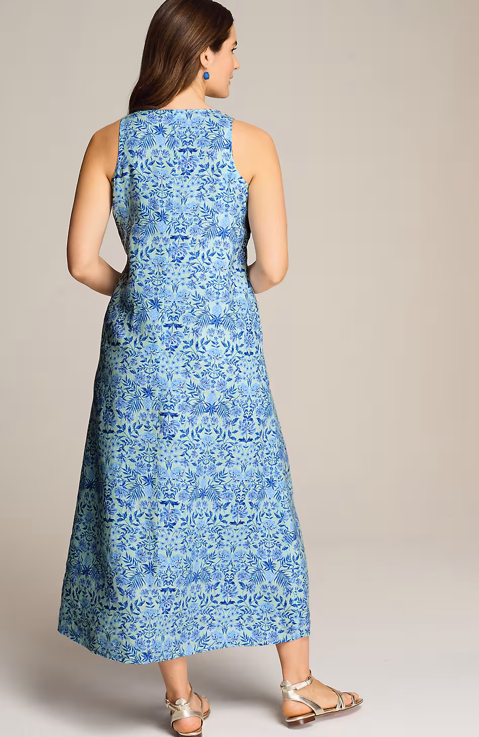 Sleeveless V-Neck Maxi Dress