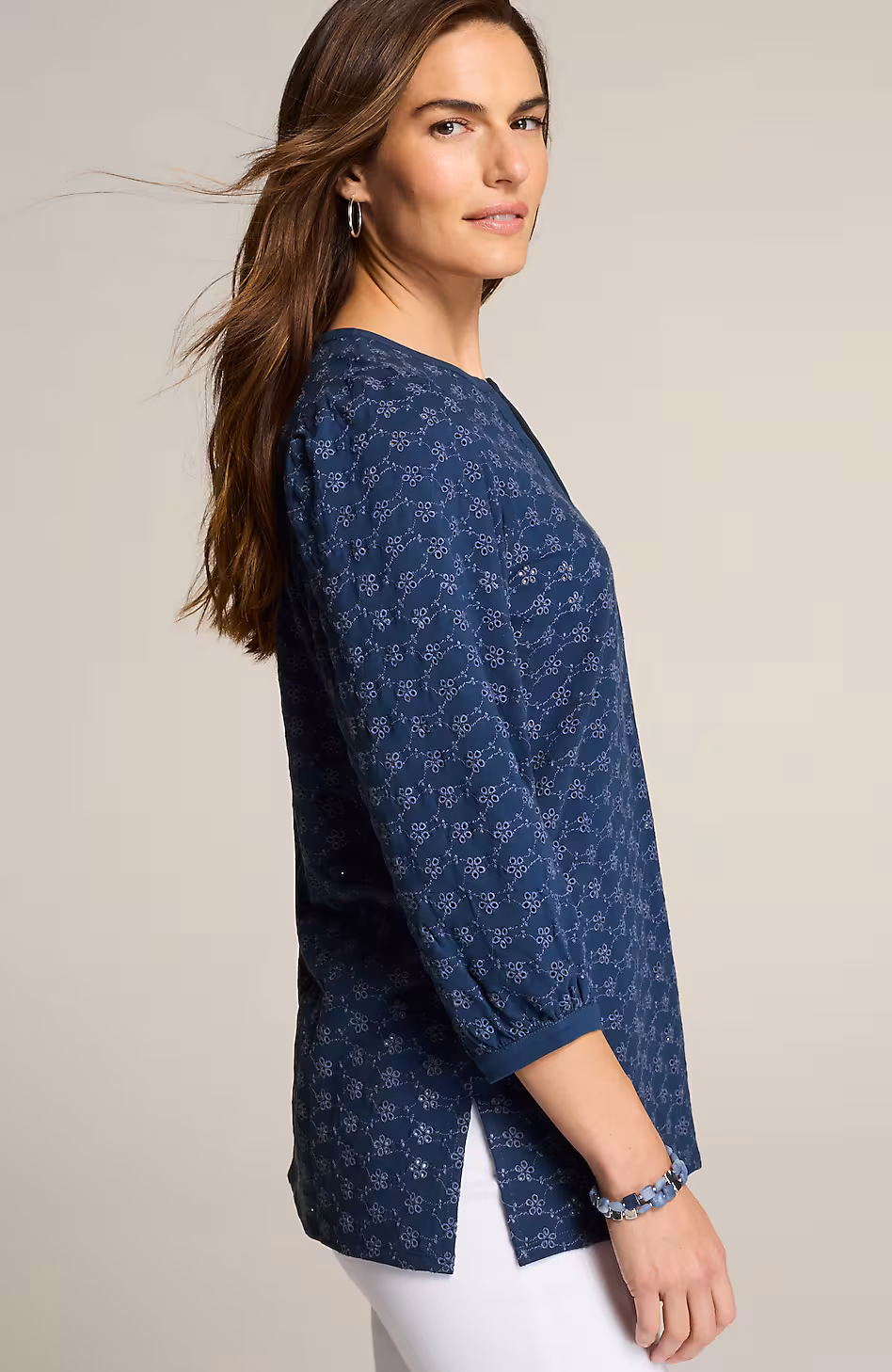 Eyelet Knit Tunic
