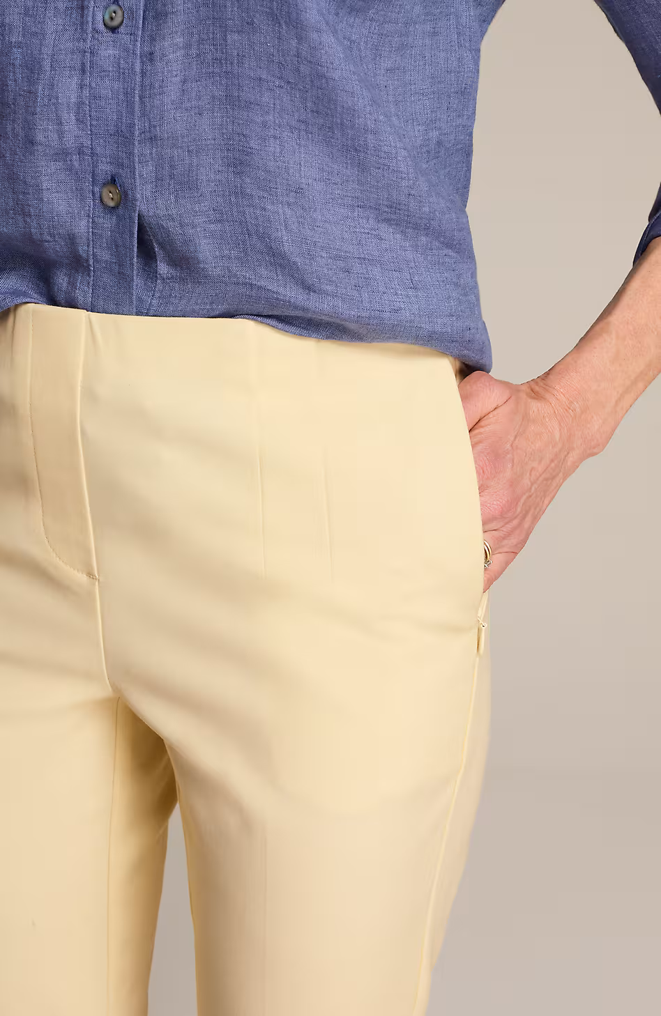 Versatile Cotton-Stretch Slim-Leg Pants