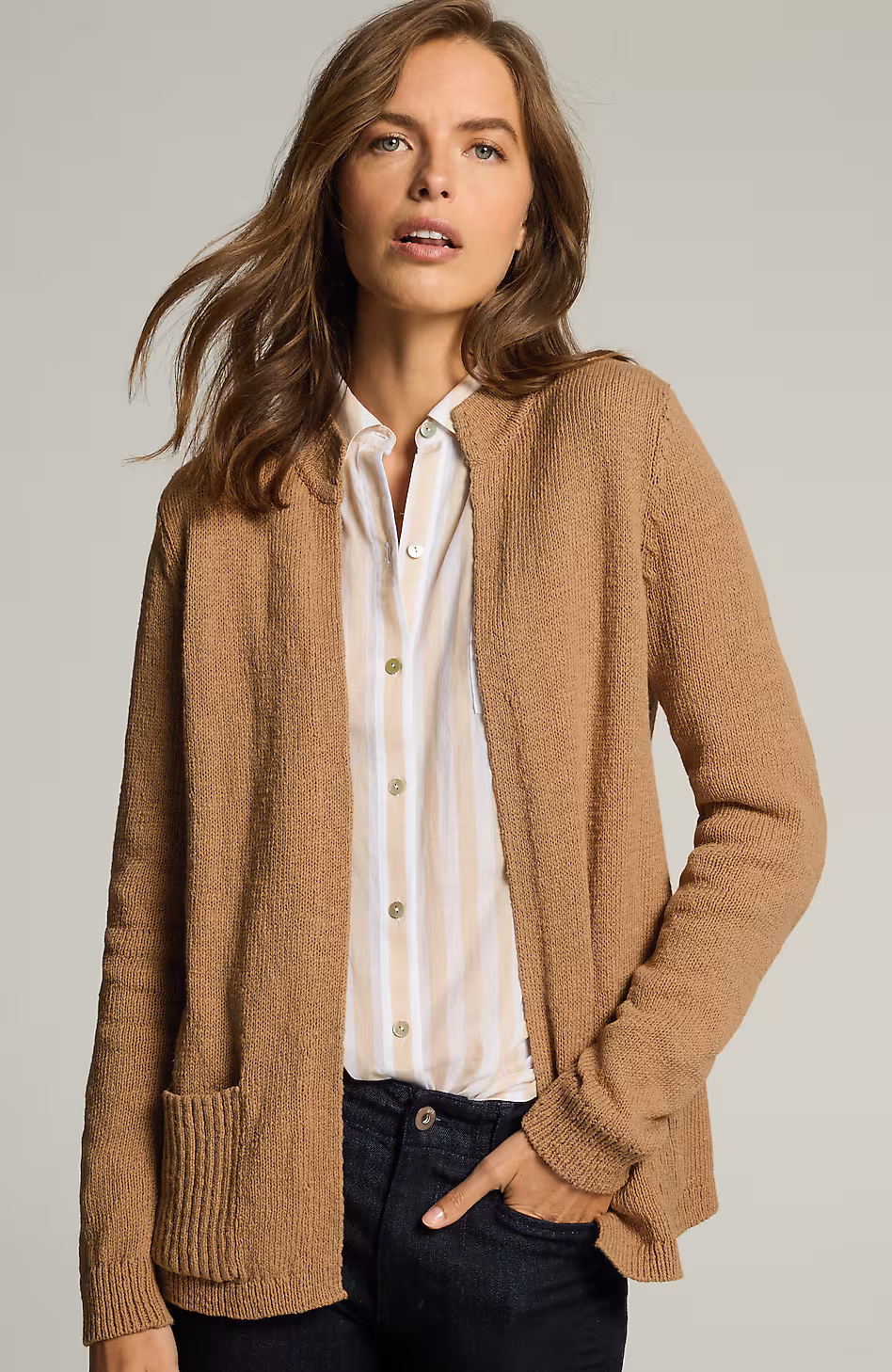 Short Patch-Pocket Cardi