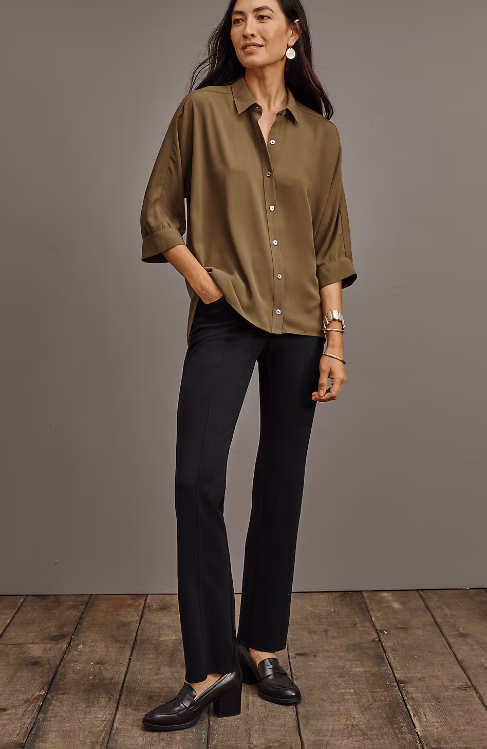 Wearever Double-Face Jersey Boot-Cut Trousers