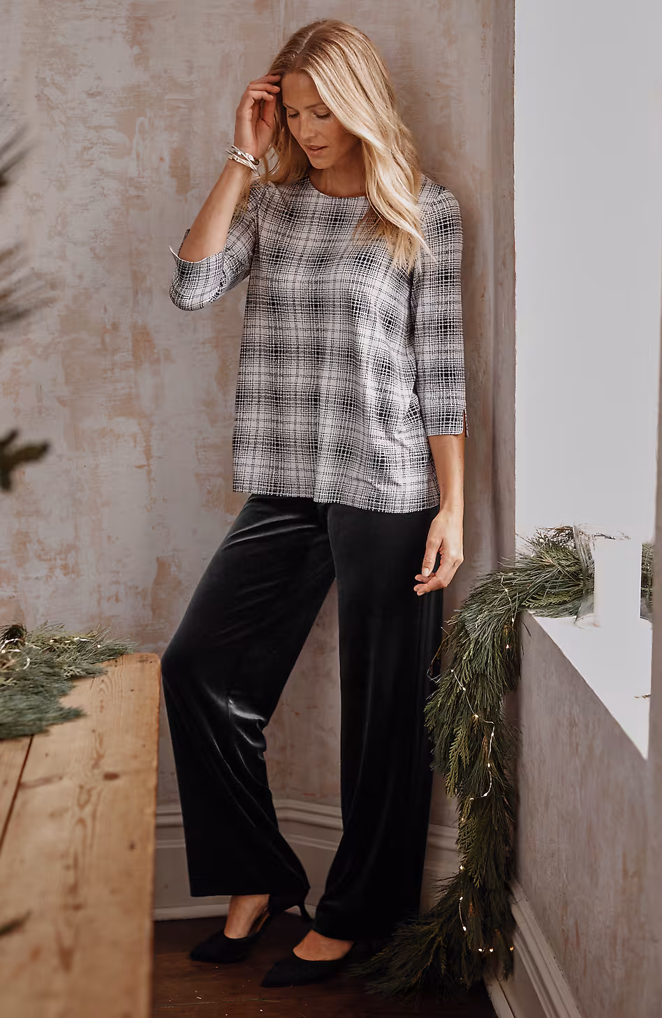 Wearever Velvet-Knit Straight-Leg Trousers