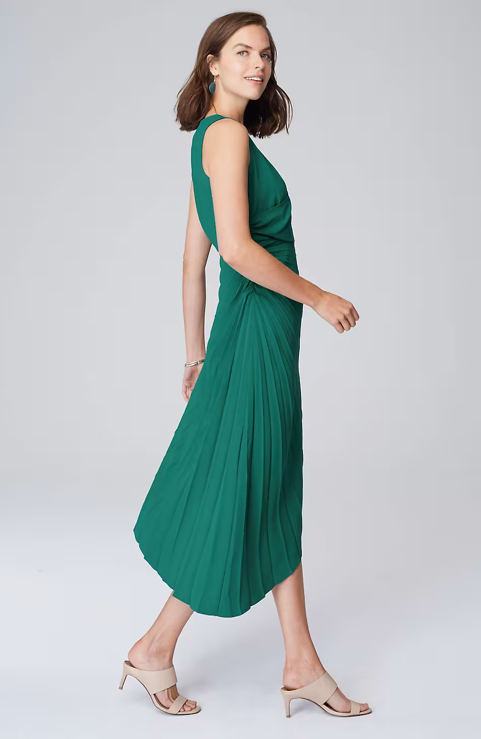 Wearever Asymmetrical Pleated Dress