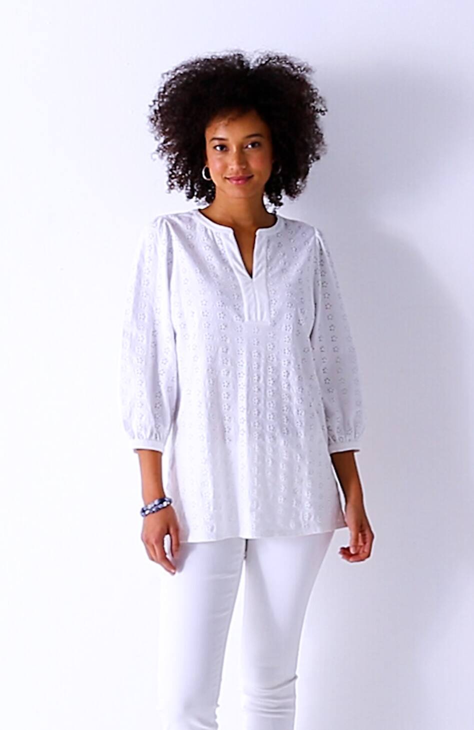Eyelet Knit Tunic