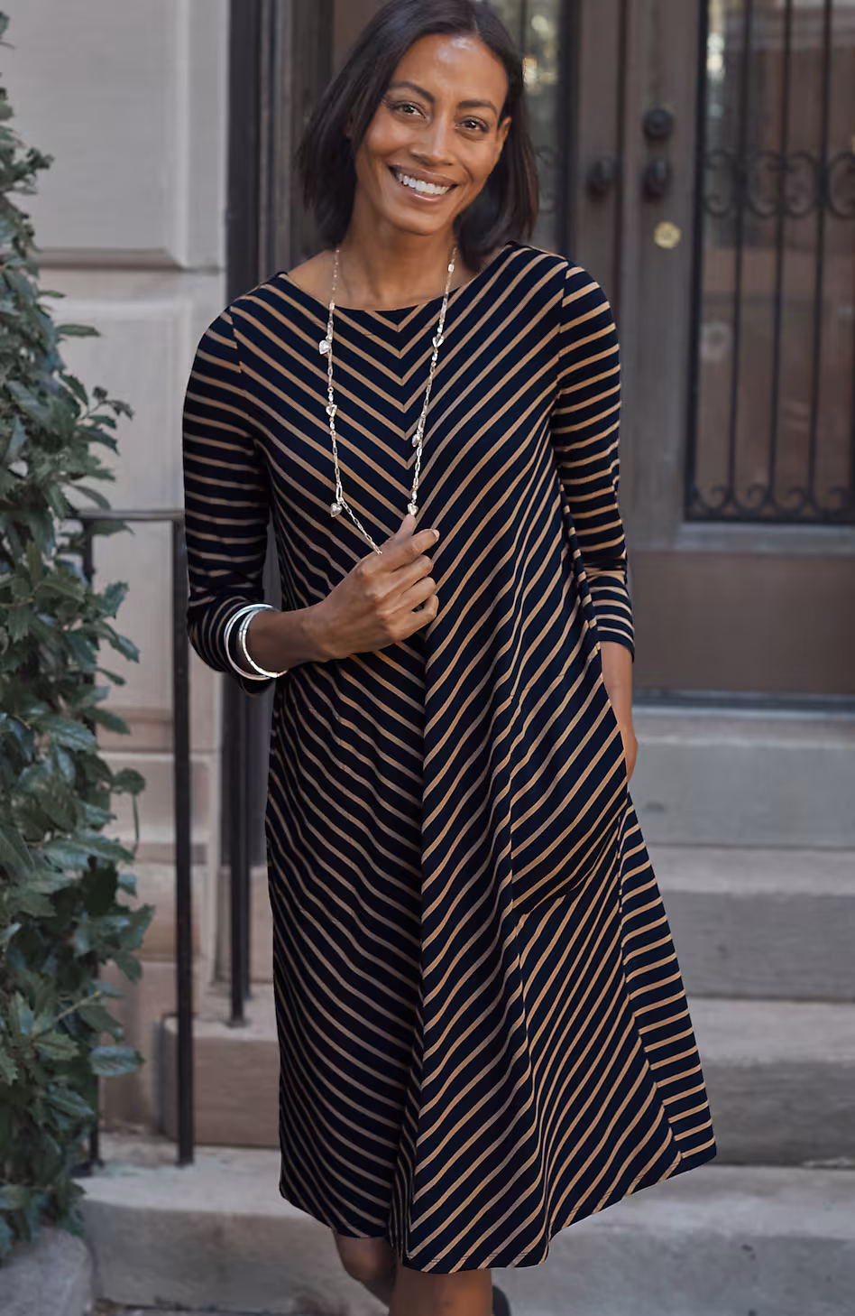 Wearever Knit Pleat-Back Dress