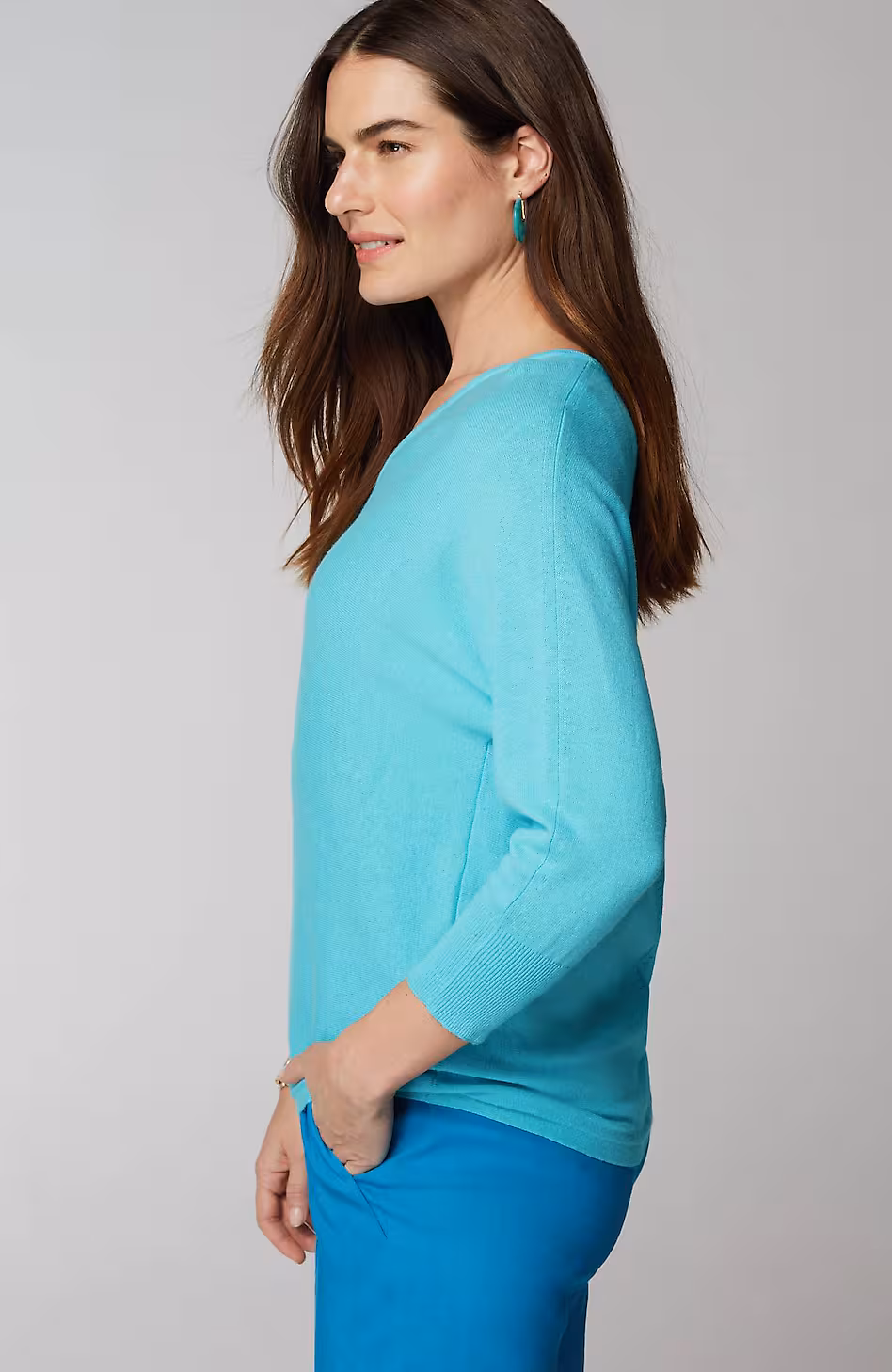 V-Neck Dolman Pullover Sweater