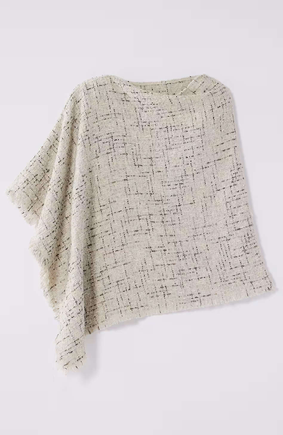 Textured Tweed Poncho