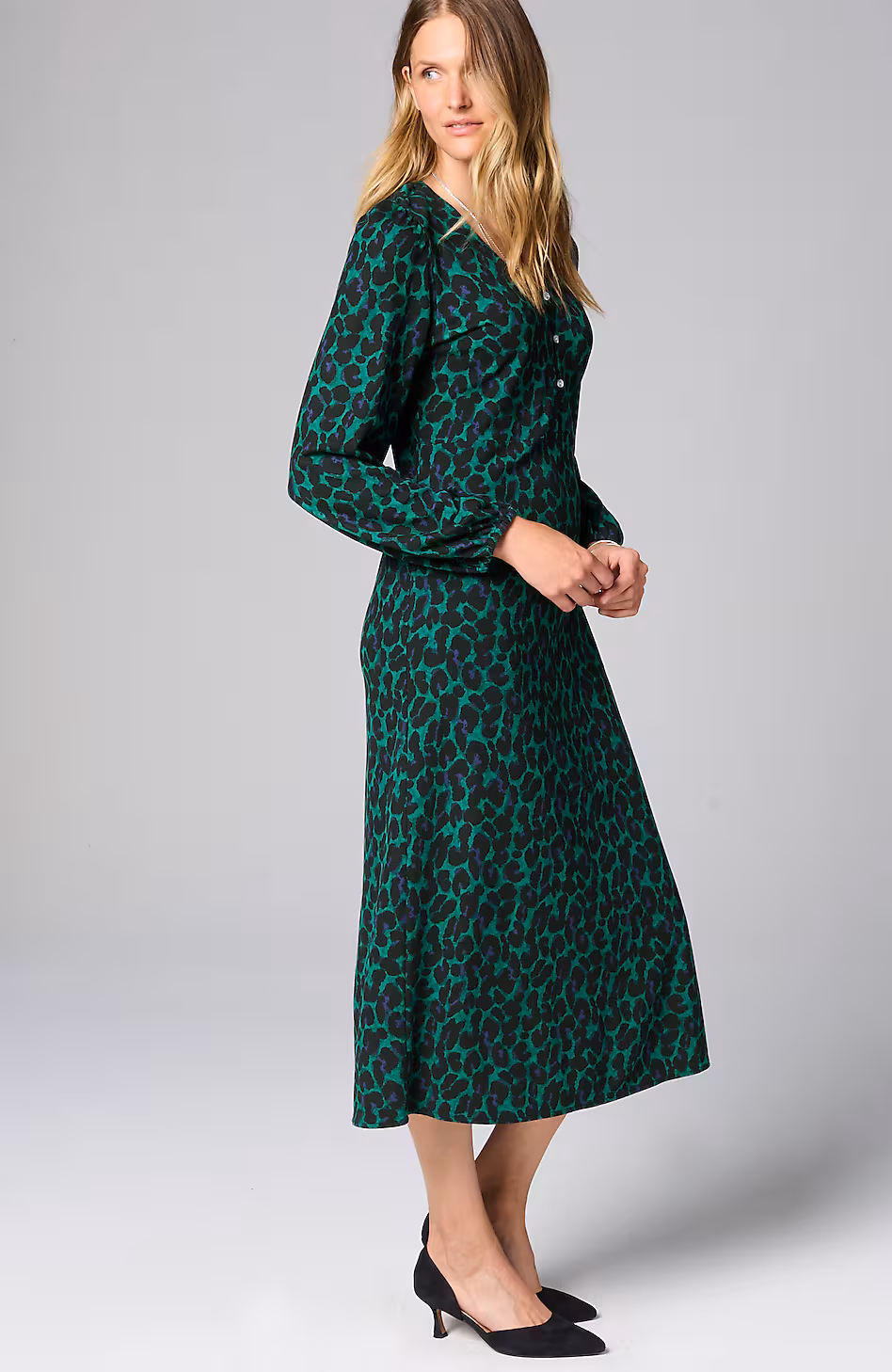 Lightweight Ponte Knit Midi Dress