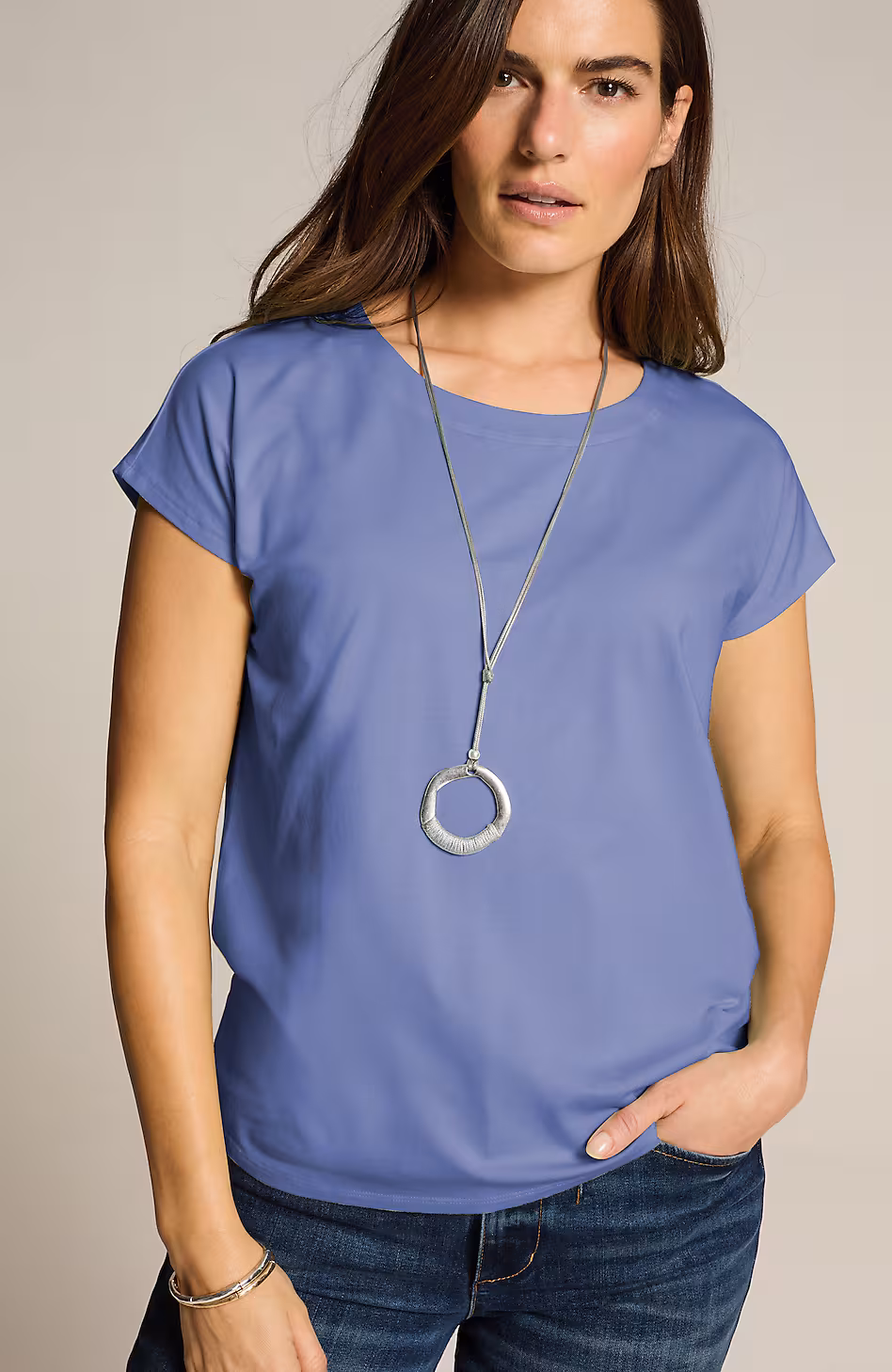 Luxe Supima® Scoop-Neck Tee