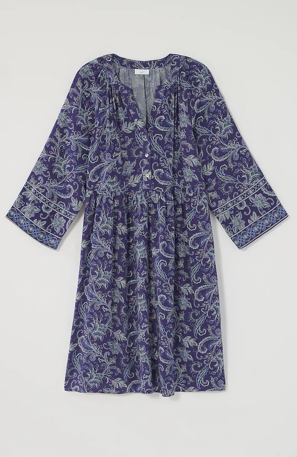 Split-Neck A-Line Dress