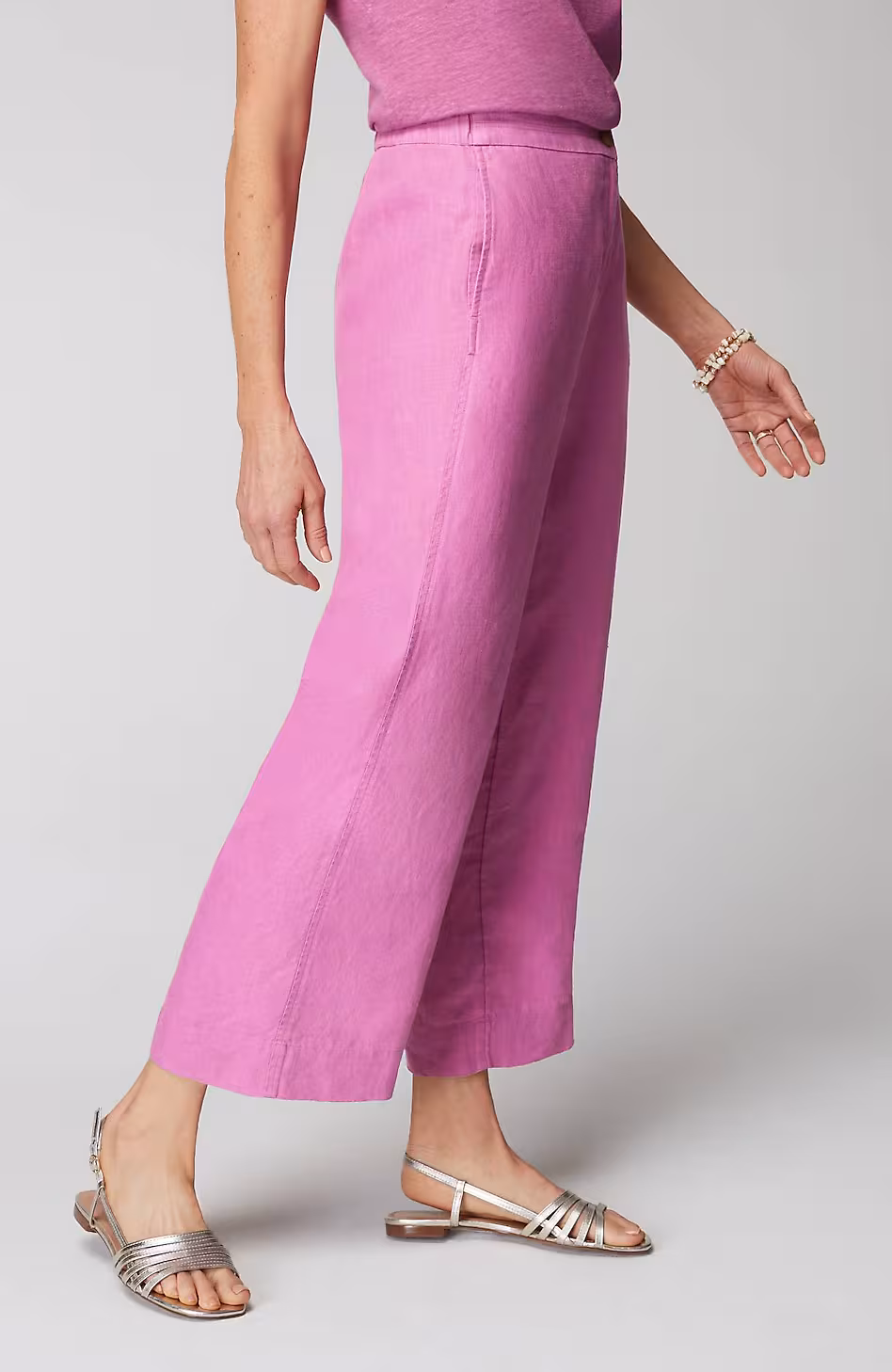Easy Linen Wide-Leg Crops