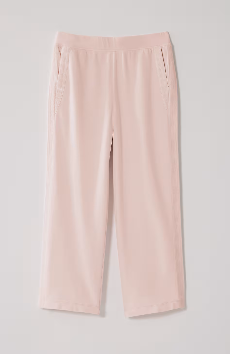 Fit Garment-Dyed Embroidered Wide-Leg Crops