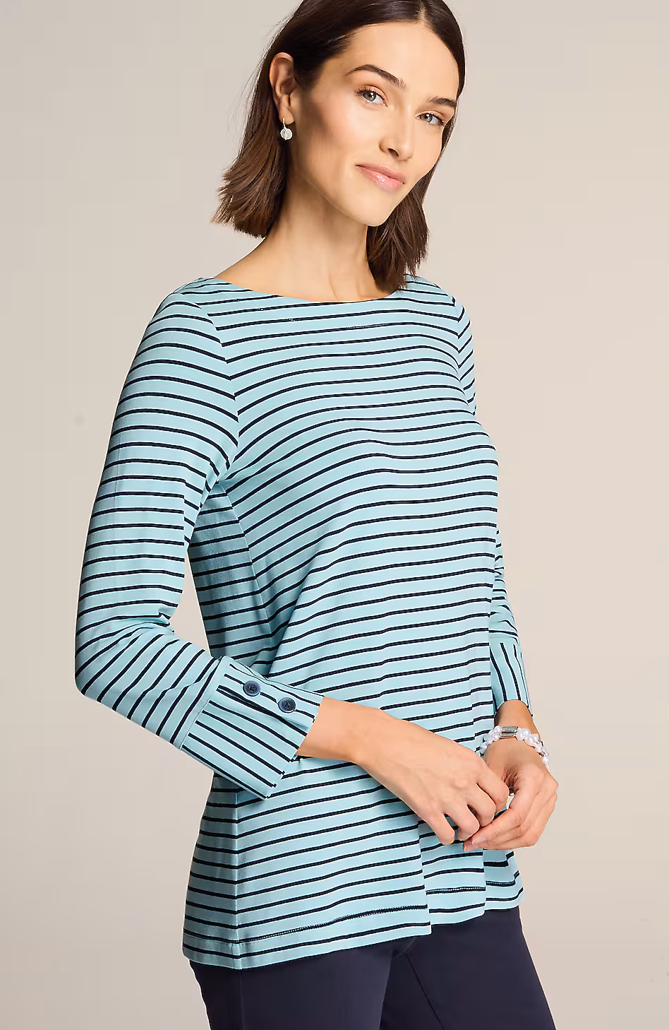 Wearever Buttoned-Cuff Top