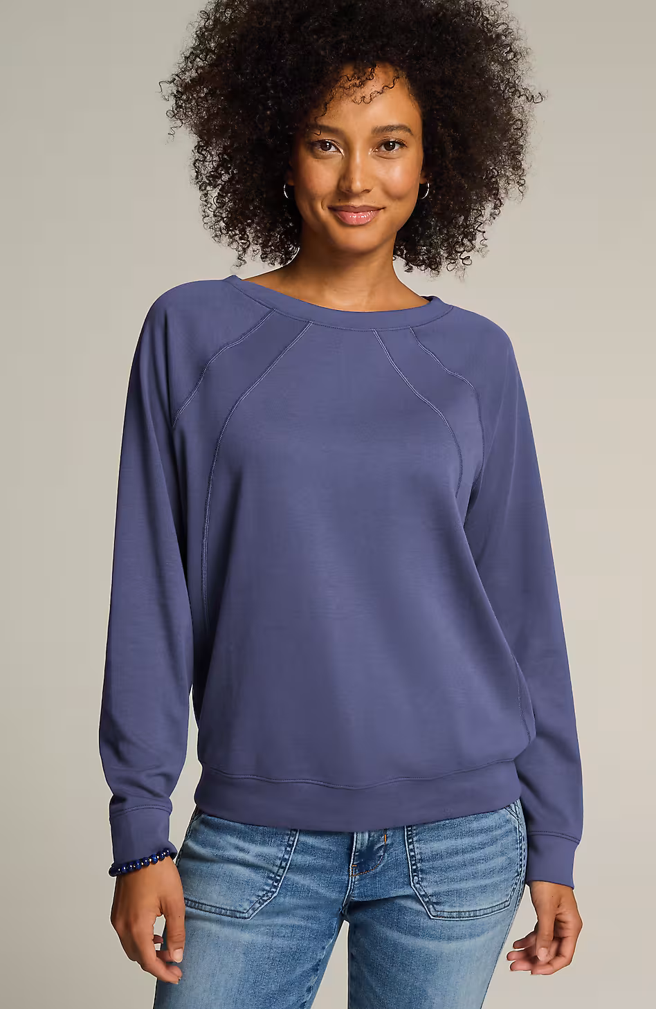 Brushed Soft-Luxe Seamed Top