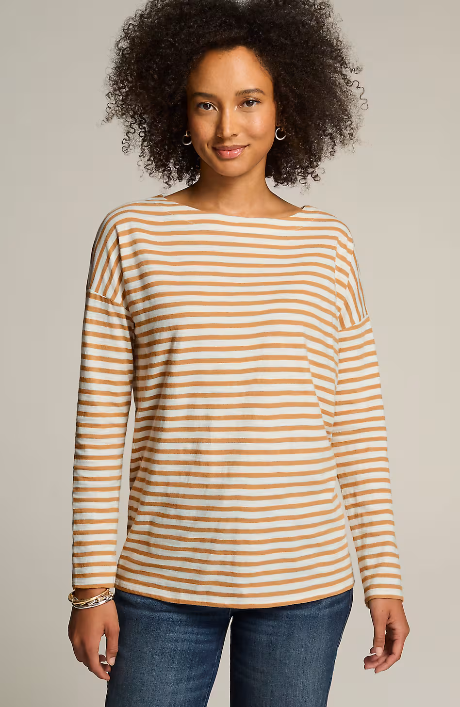 Relaxed Boat-Neck Tee