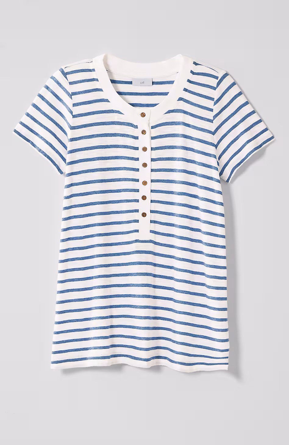 Short-Sleeve Henley Top