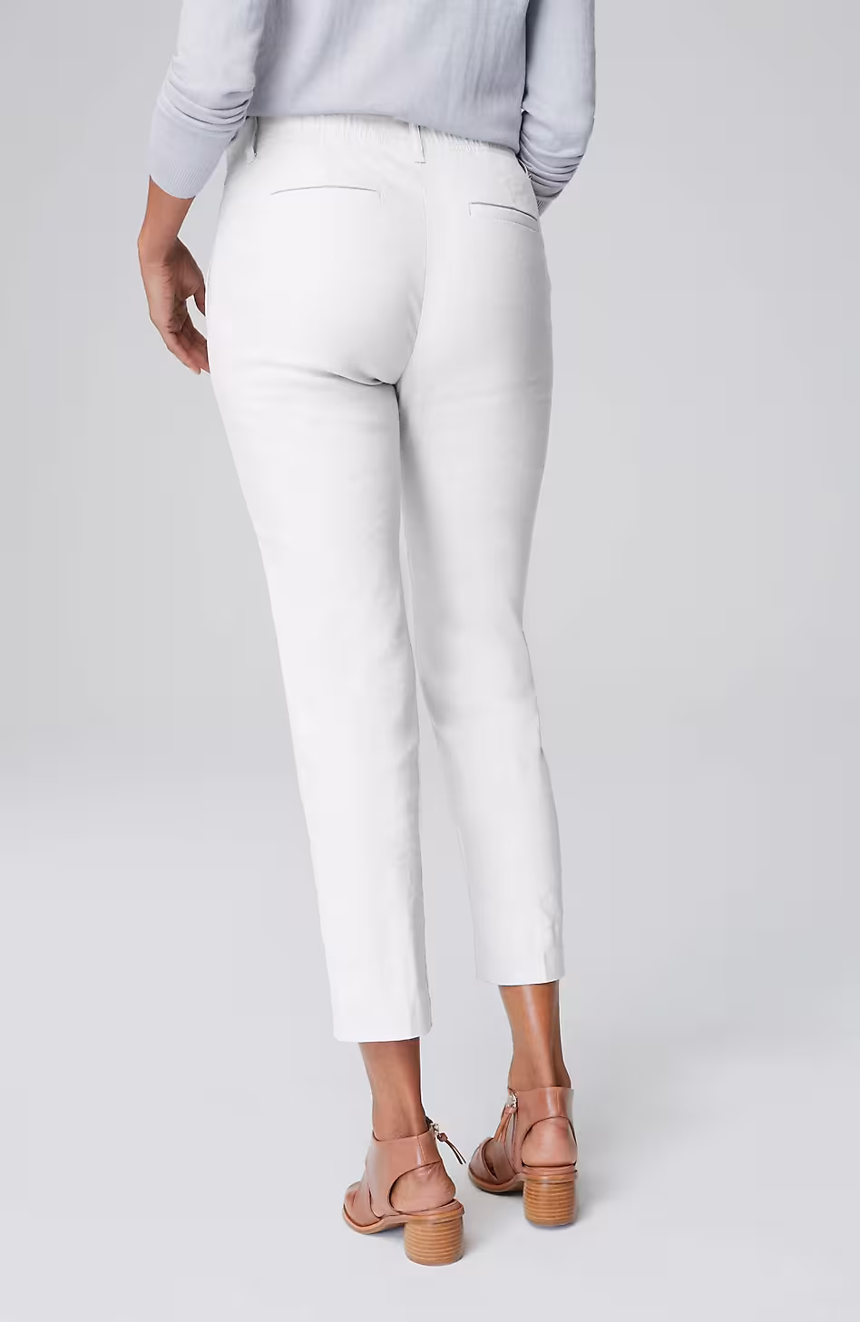 Pintucked Linen-Stretch Slim-Leg Pants