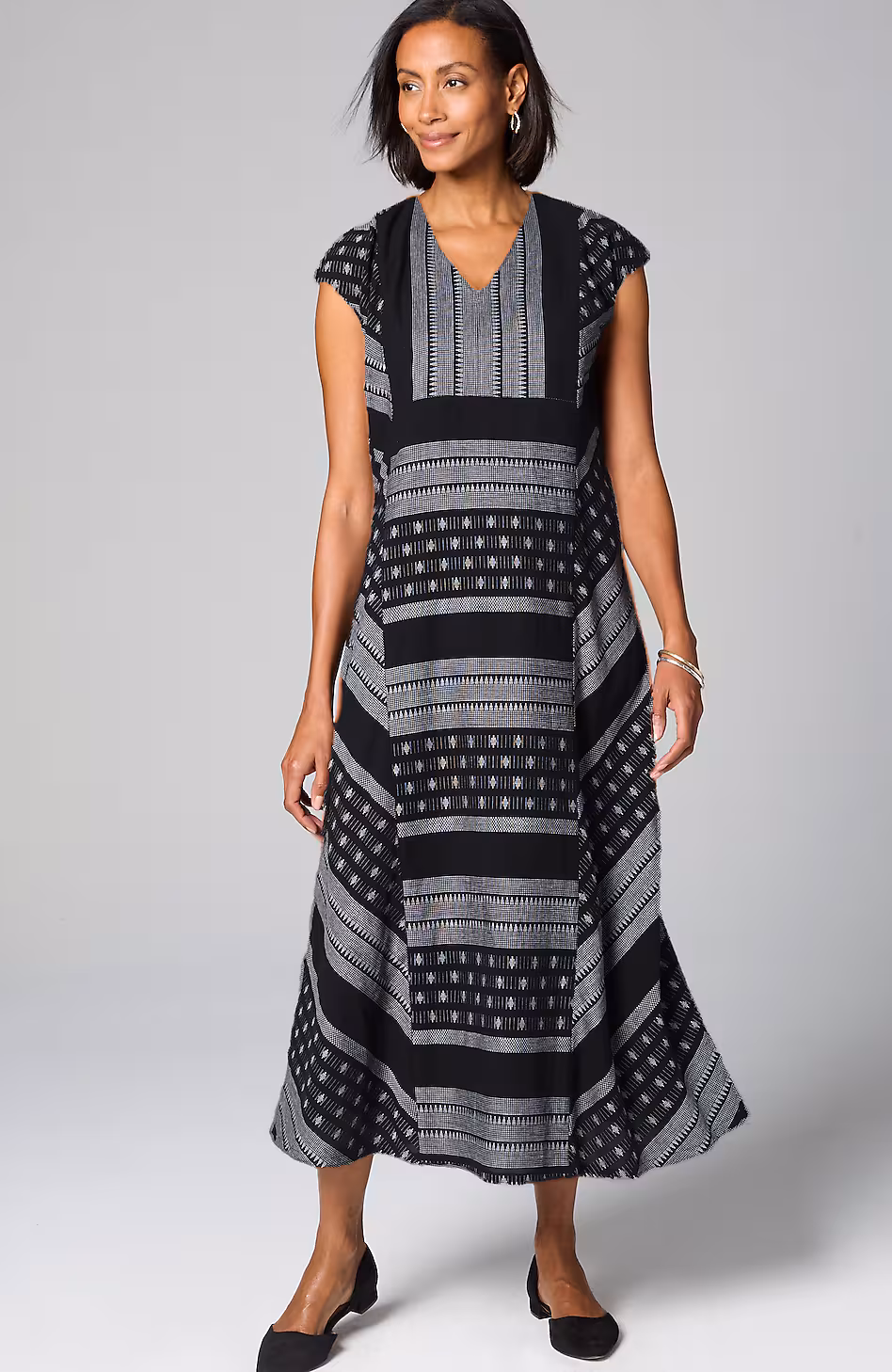 Pure Jill Yarn-Dyed Dobby Maxi Dress