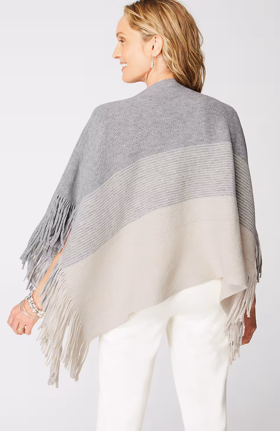 Knit-Fringe Poncho