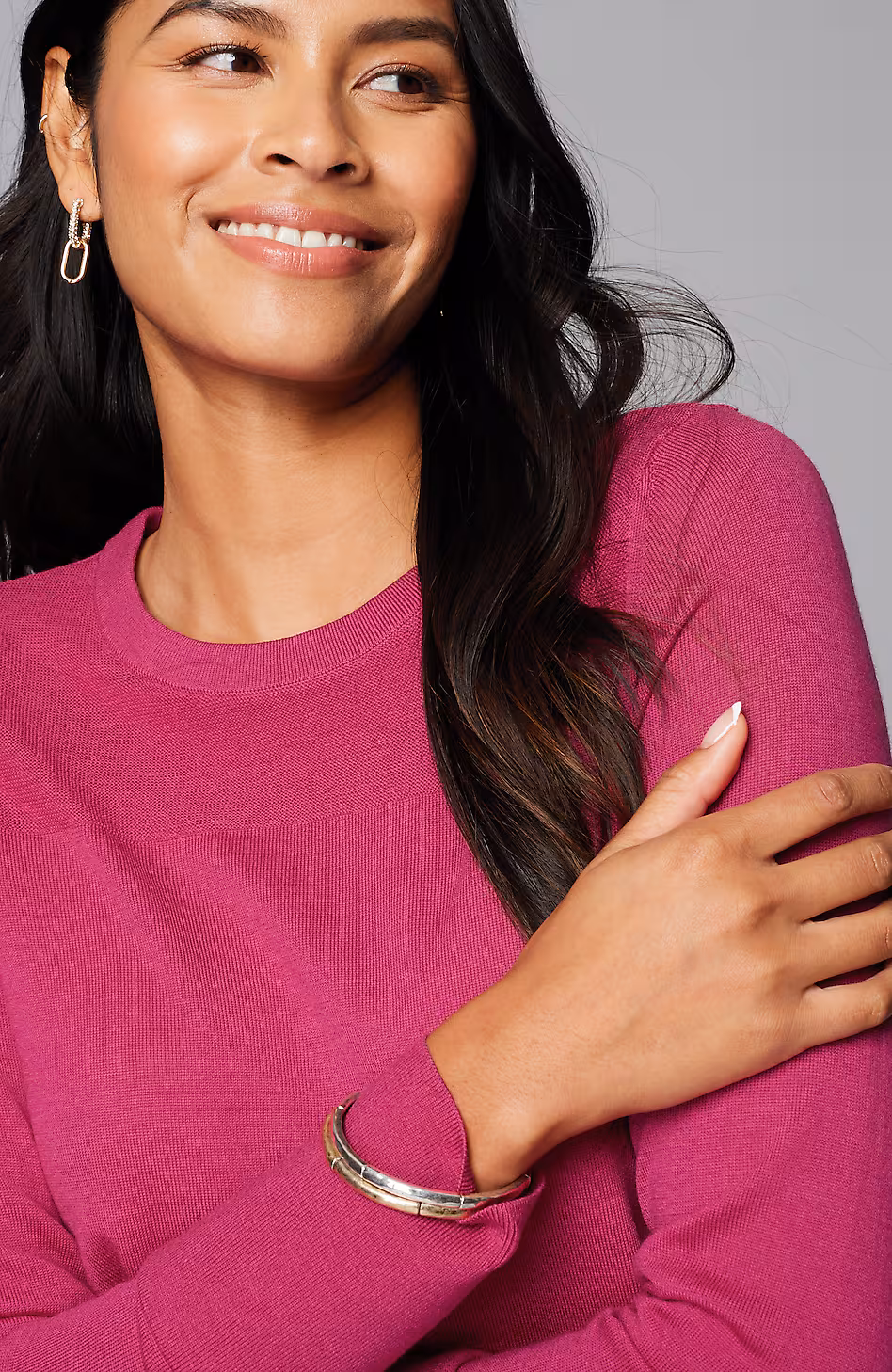 Wearever Textured-Yoke Merino Sweater