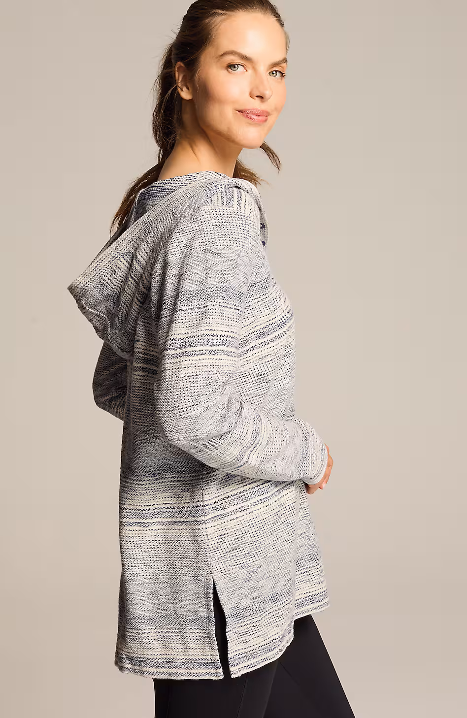 Fit Textured-Stripes Tunic