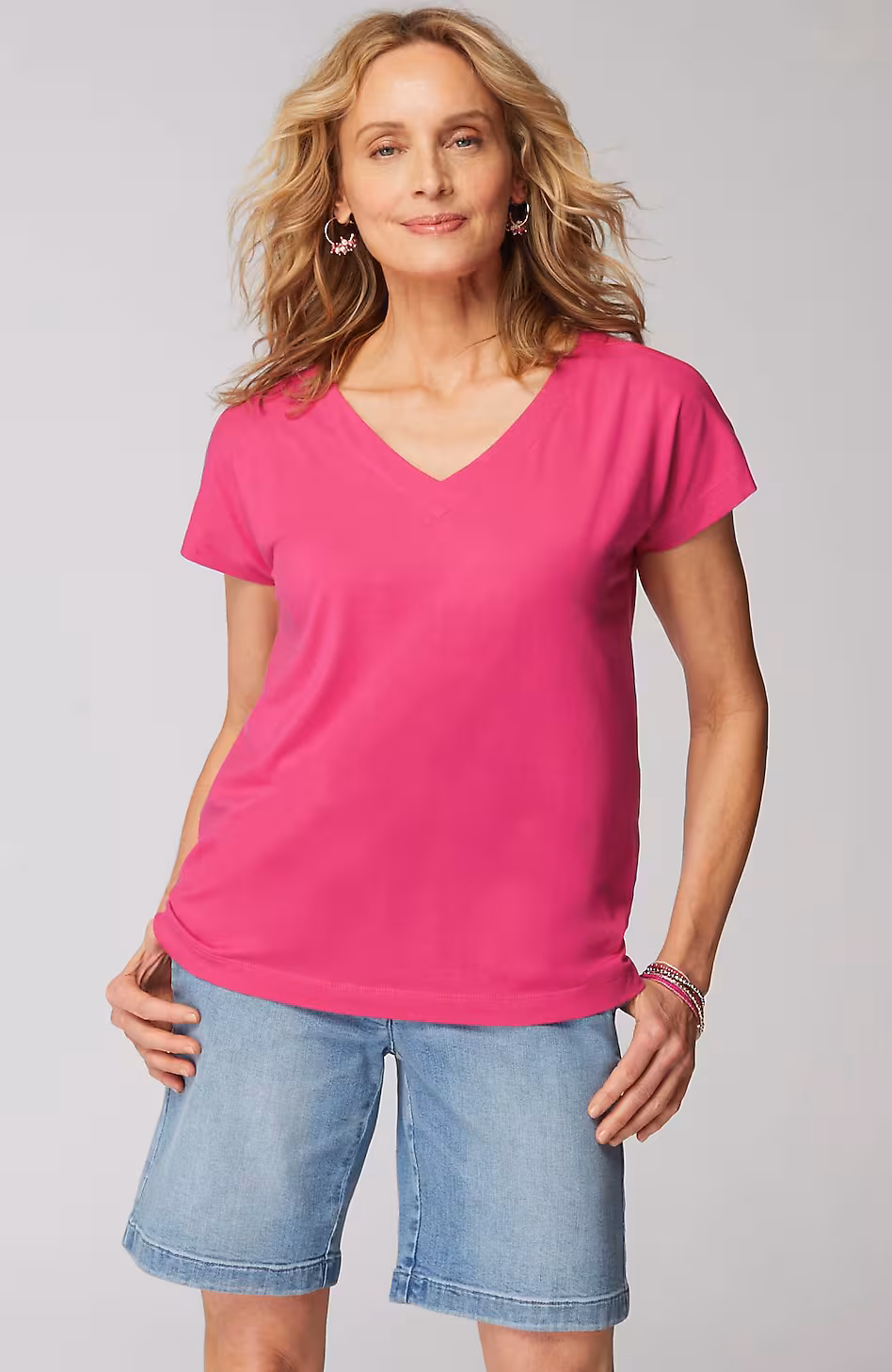 Luxe Supima® Pleat-Back Tee
