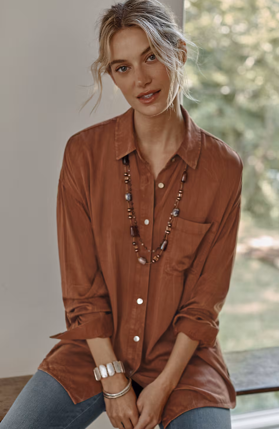 Pure Jill Lava-Dyed Tunic