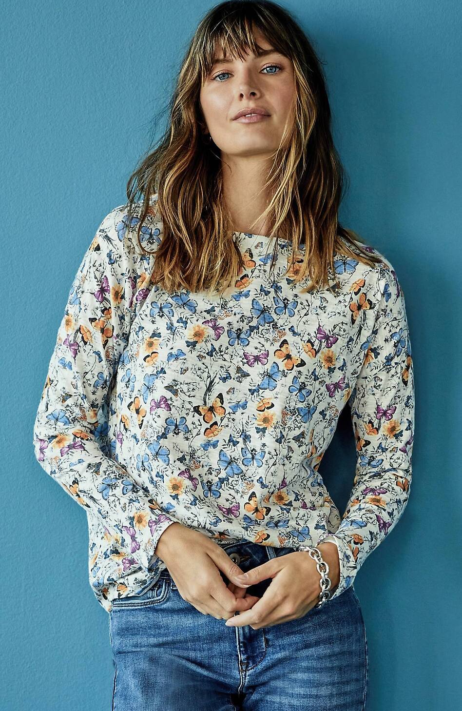 Relaxed Boat-Neck Tee