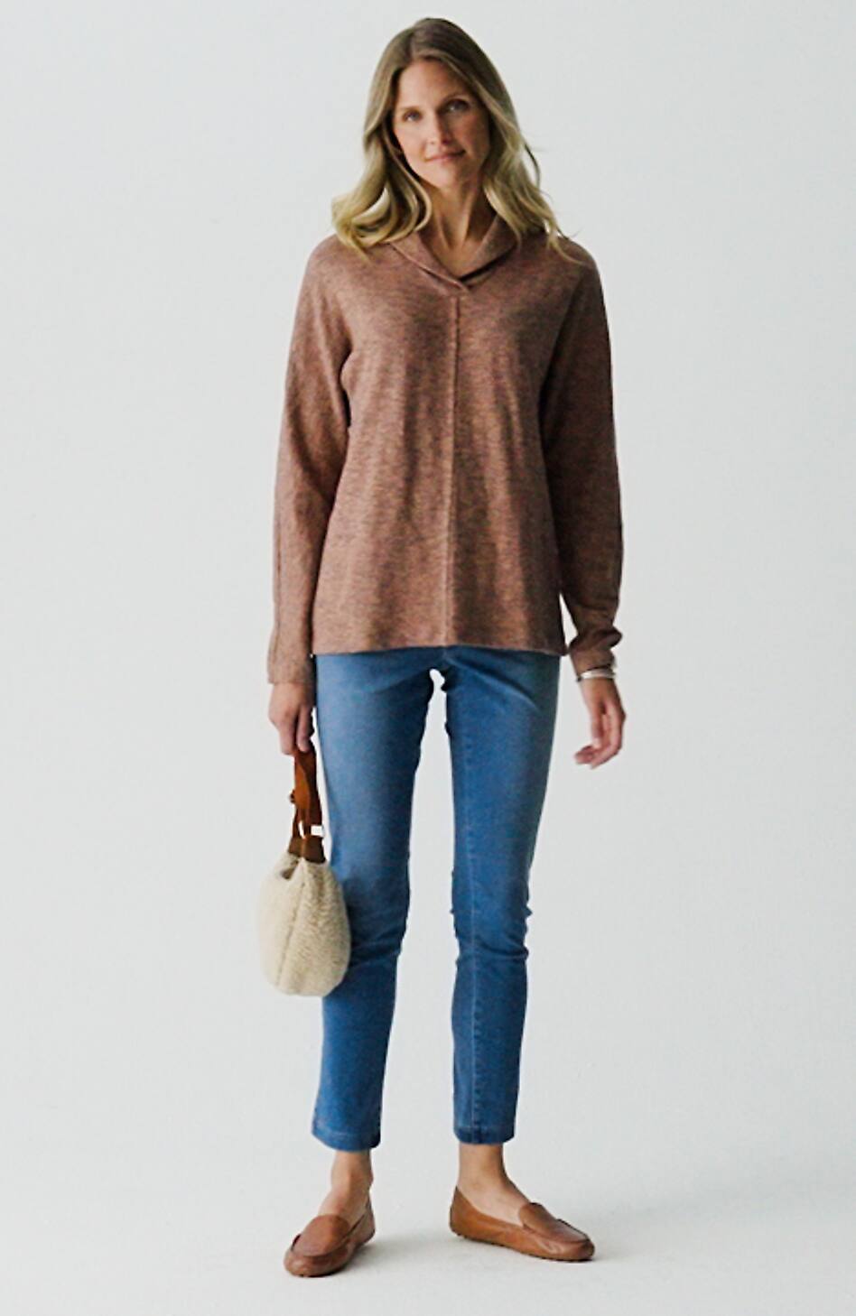 Pure Jill Shawl-Collar Dolman Top